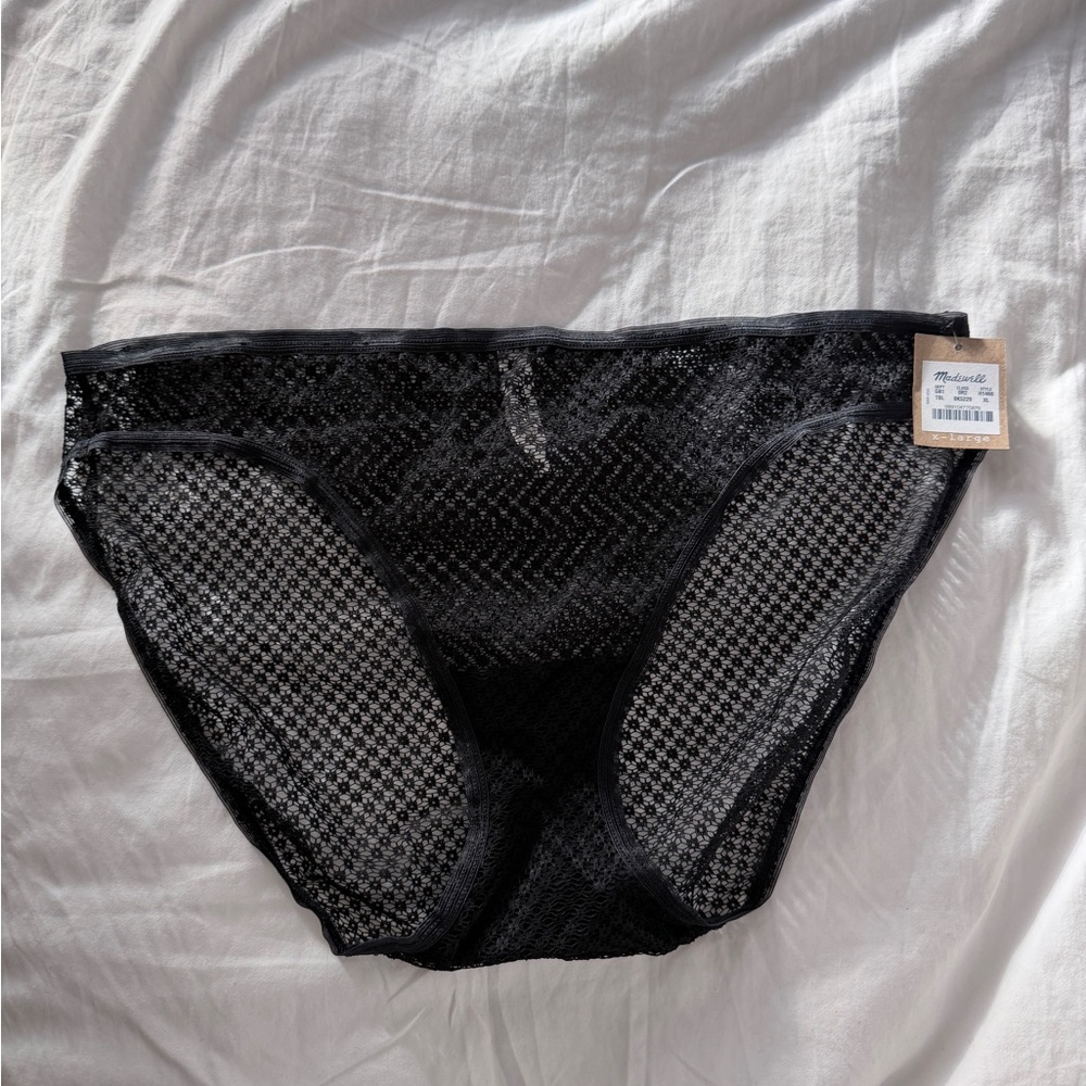 Madewell Black Lace Patterned Briefs